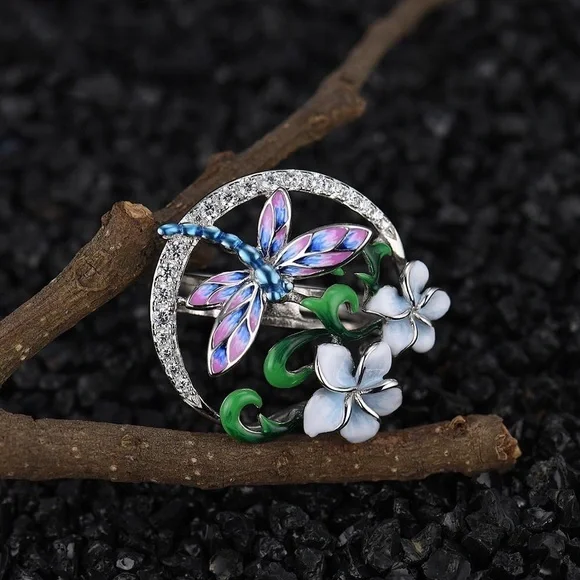 Dragonfly Garden Enamel Set - Picture 4 of 10